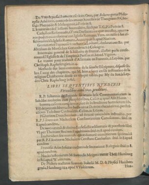 Libri Sequentibus Nundinis Vernalibus anni 1600. prodituri.