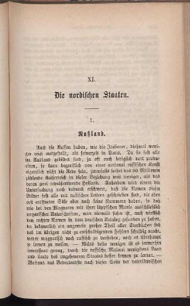 XI. Die nordischen Staaten.