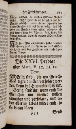 711-735, Die XXVI. Predigt