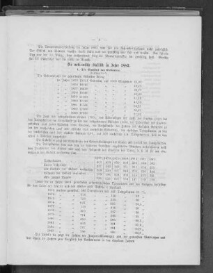 Die medicinische Statistik im Jahre 1883.