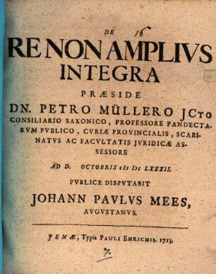 De re non amplius integra
