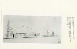 Festhalle (Diplomarbeit bei Bernhard Hermkes): Perspektivische Ansicht