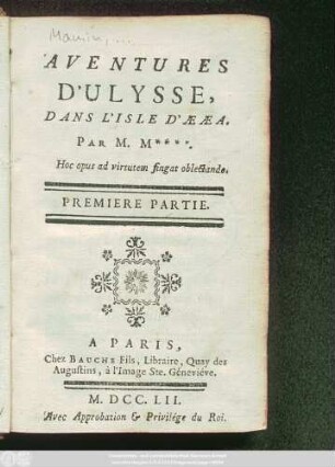 Pt. 1: Aventures D'Ulysse, Dans L'Isle D'Ææa