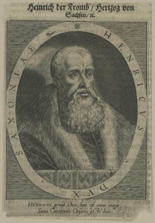Bildnis des Herzogs Heinrich von Sachsen des Frommen