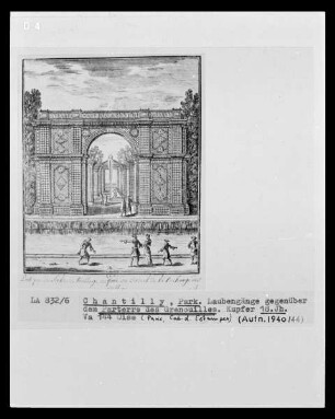 Chantilly, Schlosspark, Labengänge gegenüber dem Parterre des Grenouilles