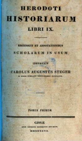 Herodoti Historiarum libri IX, 1