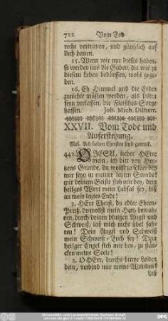 XXVII. Vom Tode und Auferstehung.