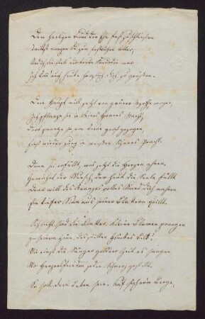 [Gedicht zu einer Hochzeit]