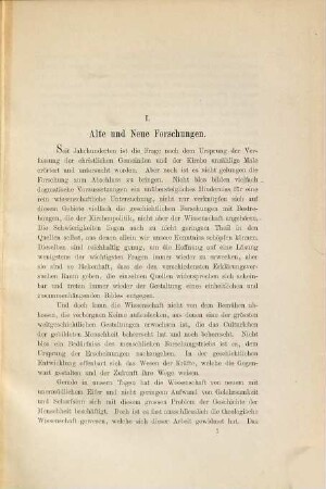 Die Gemeindeverfassung des Urchristenthums : eine kirchenrechtliche Untersuchung ; Festschrift ; [Rudolf von Gneist zur Feier d. 50jährigen Doctor-Jubiläums am 20. Nov. 1888]