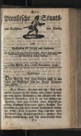 45stes Stück, den 10ten November 1798