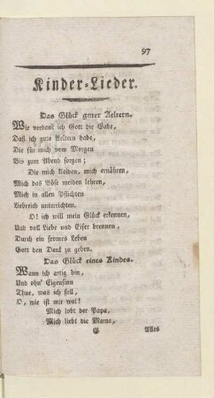 Kinder-Lieder