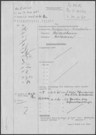 Adolzhausen: Visitationsbericht mit Pfarrbericht 1965