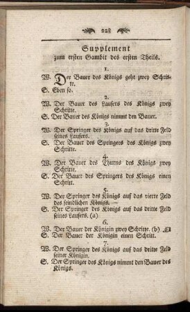 Supplement zum ersten Gambit des ersten Theils.