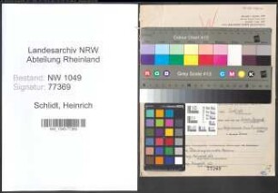 Entnazifizierung Heinrich Schlidt , geb. 16.12.1900 (Verwaltungsangestellter)