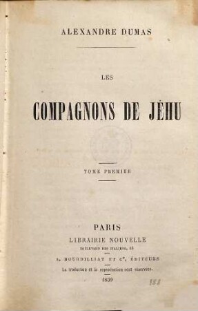 Les compagnons de Jéhu, 1