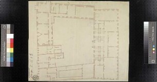 Grundriss, wohl des zweiten oder dritten Geschosses