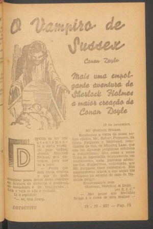 O vampiro de Sussex : Mais uma empolgante aventura de Sherlock Holmes a maior creação de Conan Doyle. [Novella completa]