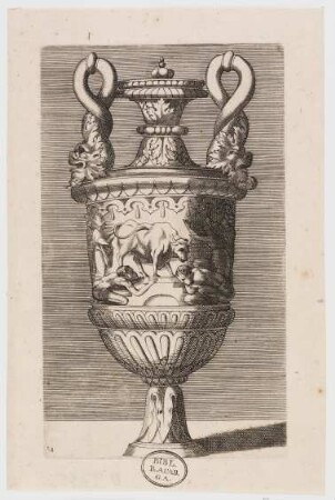 Vase mit der Verehrung eines Stiers