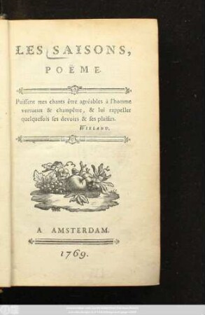 Les Saisons : Poëme