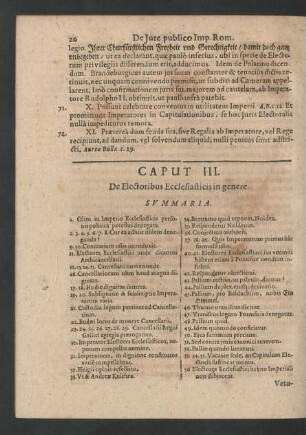 Caput III. De Electoribus Ecclesiasticis genere.