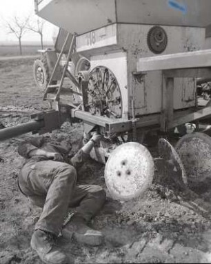 Landwirtschaft. Reparatur der Kombine