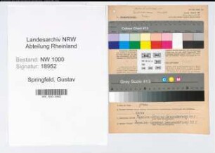 Entnazifizierung Gustav Springfeld, geb. 19.10.1895 (Sekretaer)