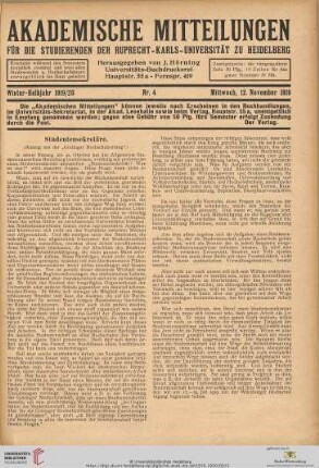 Nr. 4 (12. November 1919)