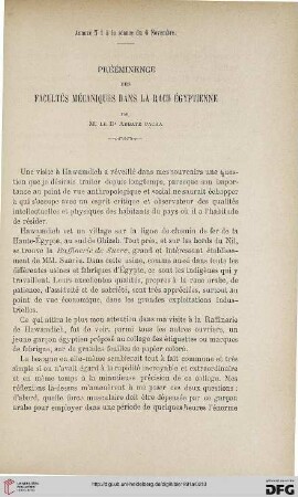 3.Ser. 2.1891: Prééminence des facultés mécaniques dans la race égyptienne