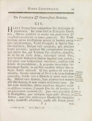De Pœnitentia & Conversione Hominis. XIV.