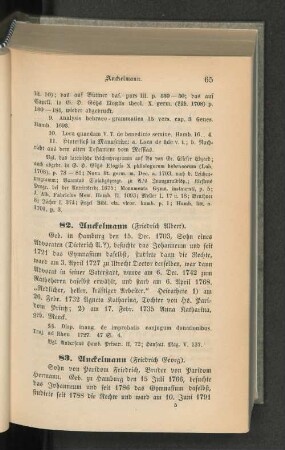 83. Anckelmann (Friedrich Georg).