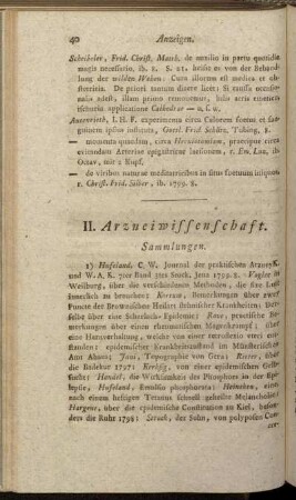 II. Arzneiwissenschaft.