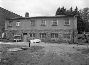 Grünbach-Muldenberg, Klingenthaler Straße. Talsperre Muldenberg. Turbinenhaus (1920/1925). Eingangsseite