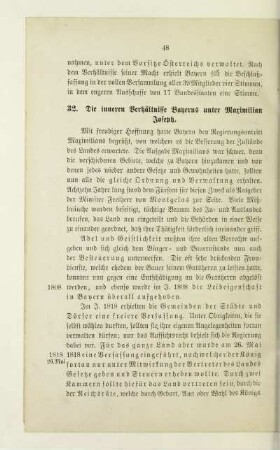 32. Die inneren Verhältnisse Bayerns unter Maximilian Joseph