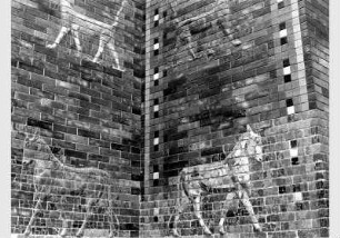 Aufstellung des Vorderasiatischen Museums im Pergamonmuseum, Detailansicht des Ischtar-Tores