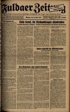 Ausgabe vom Montag, den 31. Juli 1939.