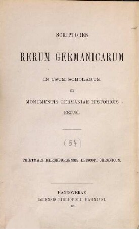 Thietmari Merseburgensis episcopi chronicon