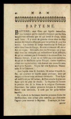 Bapteme. - Bornes De L'Esprit Humain.