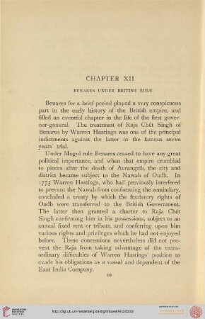 Benares under British Rule