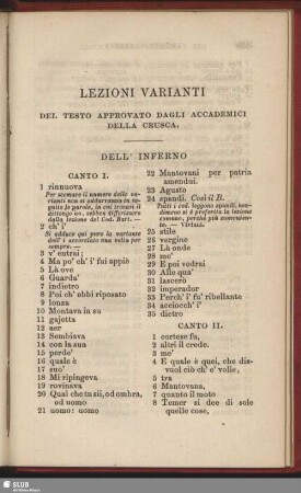 Lezioni Varianti Del Testo Approvato Dagli Accademici Della Crusca