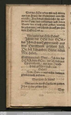 [1. Die Zehn Gebote.]