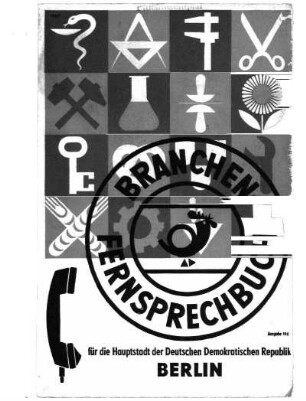 1964: Branchen-Fernsprechbuch zum Fernsprechbuch für die Hauptstadt der Deutschen Demokratischen Republik Berlin