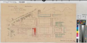 Kamen (Kamen) Fluchtlinienplan eines Teils der Mersch (Bahnhofsplatz) 1926 1 : 1000 46 x 88 kol. Pause Stadtbauamt Oberpostdirektion Dortmund Nr. 1662