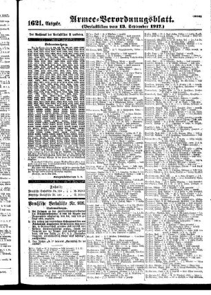 1621. Ausgabe. Donnerstag, 13. September 1917