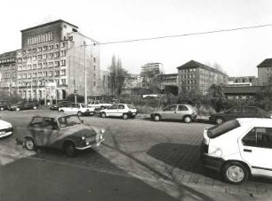 Dresden-Altstadt. Am Schießhaus. Blick nach Norden gegen Gewerkschaftshaus (1927/1928)