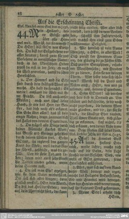 Auf die Erscheinung Christi