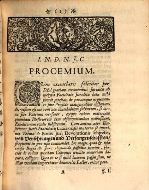 Diss. inaug. iur. de bonis iuri devolutionis subiectis, Germ. von Versehrungen
