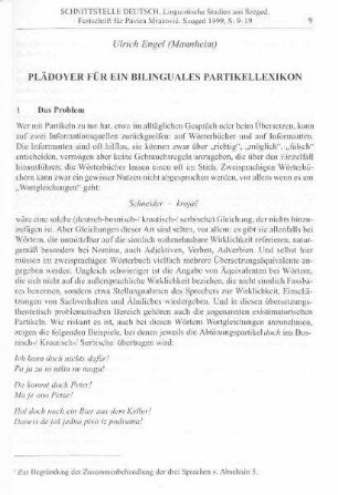 Plädoyer für ein bilinguales Partikellexikon