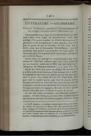 Littérature. - Grammaire.