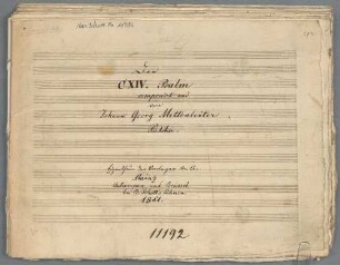 Dilexi quoniam exaudiet Dominus, Männerchor. - BSB Mus.Schott.Ha 11986