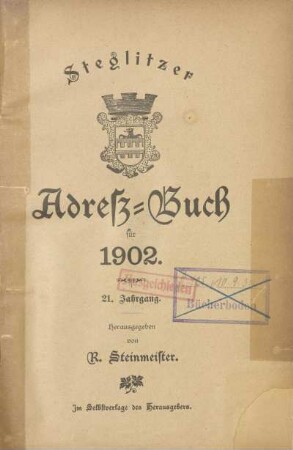 21.1902: Steglitzer Adressbuch